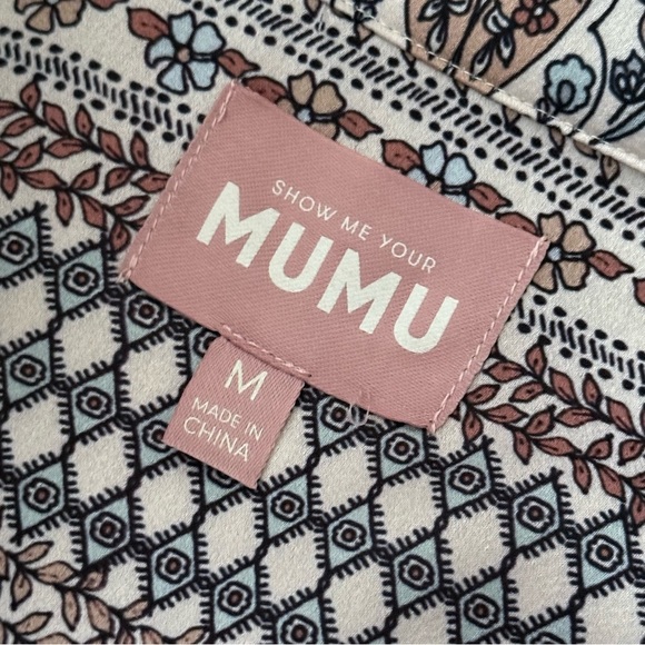 Show Me Your Mumu Dress Carrie Collared Cool Paisley Print Size M - Picture 10 of 16